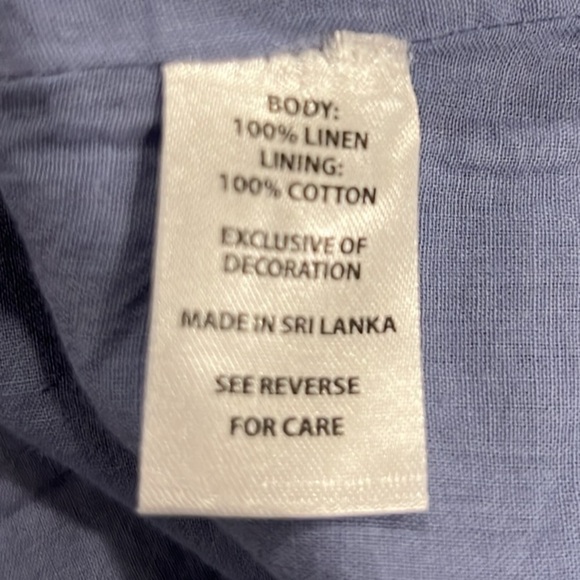 Spartina 449 blue linen Kennedy midi 3/4 sleeve dress size XS - Picture 8 of 9